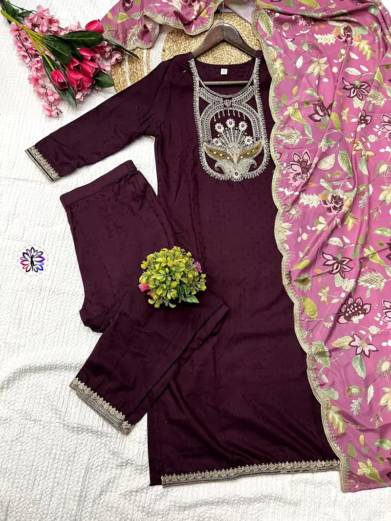 KF 130 Kalaai Viscose Reyon Kurti With Bottom Dupatta Wholesale Online